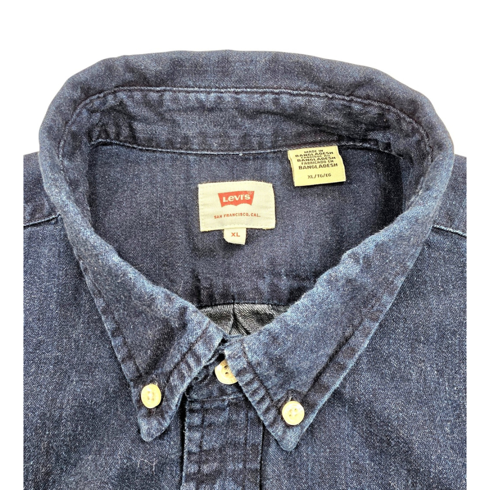 Americana Workwear Levi’s Denim Shirt Men’s XL Indigo Button-Down Casual - Picture 4 of 11